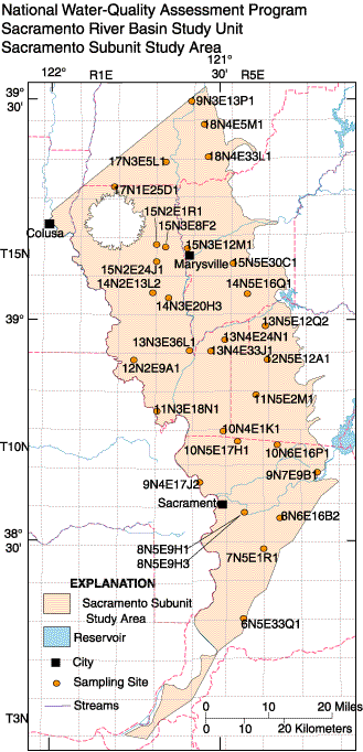 Wells sampled for the Subunit survey.