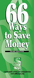 Cover of the publication: 66 Ways to Save Money linking to the PDF version