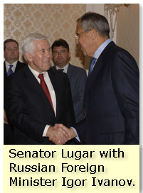 Senator Lugar and Russian Foreign Minister Igor Ivanov.