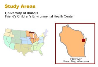 University of Illinois study area - Fox River, Green Bay, Wisconsin