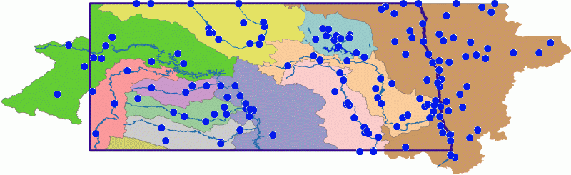 Click on a station marker to view the corresponding flood tracking chart