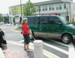 Figure 4. Driver fails to yield to pedestrian using long cane