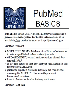 Trifold - PubMed Basics