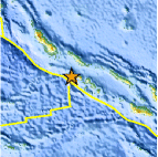 Small map showing earthquake