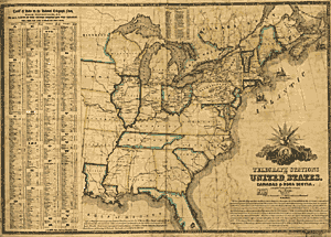 Telegraph stations in the United States, the Canadas & Nova Scotia, 1853