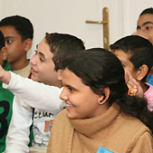 Image of disadvantaged, bright students in the student-centered learning environment of the English Access Microscholarship Program