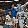 Photo of the Lebanese coaches with the Mystics mascot