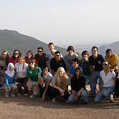 Photo of NSLI-Y 2009 scholars stopping for a photo as they cross the High Atlas Mountains on their way to Zagora, following in the footsteps of ancient caravans transporting goods from Marrakesh to Timbuktu