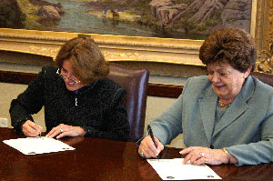 EEOC Chair Dominguez and Utah Governor Olene S. Walker