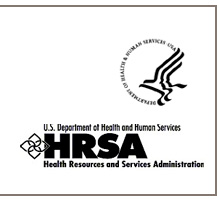 U.S. Department of Health and Human Services logo and Health Resources and Services Administration logo