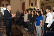 Reid Visits with Beatty High School Students