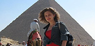 Photo of An AFS-USA 2008 Summer Arabic Language Institute participant visiting the pyramids in Egypt