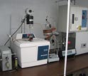 Photo of the UEE small-scale algae oil biodiesel production system that uses a solid catalyst.