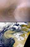 Recent Mars and Earth Dust Storms Compared