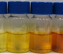 Photo of bottles containing nanoceria engineered for biomedical applications.