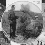 German soldier at marked grave