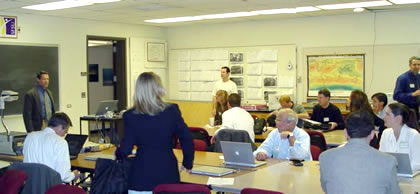 photo of Dave Reynolds (left standing) Meteorologist in Charge of the National Weather Service Office located in Monterey