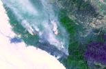 Fires near Big Sur, Calif., continued to burn unchecked when the Advanced Spaceborne Thermal Emission and Reflection Radiometer (ASTER) instrument on NASA's Terra satellite captured this image on Sunday, June 29.