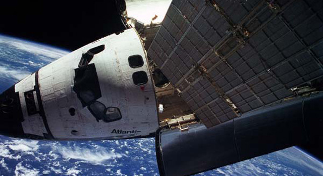orbiting Earth (STS-76)