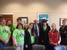 Sen. Sanders Meets With Vermont Upward Bound Students 