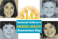 photo of four children's faces and National Children's Mental Health Awareness Day logo