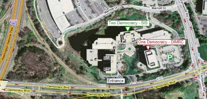 Map of One and Two Democracy Plaza