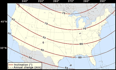 US map - Inclination