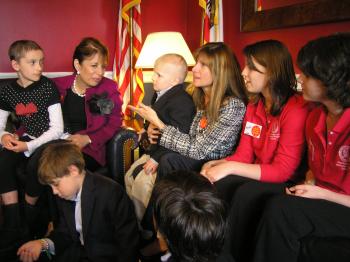 April 30 - With Congresswoman Mary Bono-Mack and survivors from the Children's Cause for Cancer Advocacy