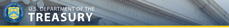 U.S. Department of Treasury Banner Image