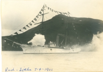 The cutter Rush at Sitka, Alaska, in 1901