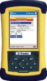 The Trimble, a handheld PDA device running eSCAT.