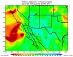 700 mb moisture image from the latest RUC model run
