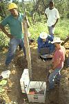 Scientists install equipment on Soufriere Hills Volcano, Montserrat