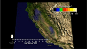 Carbon Monoxide from California's Wildfires—
a Visualization Created Using Data from NASA's Atmospheric Infrared Sounder