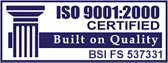 We are ISO 9001:2000 Certified.