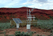 Climate Reference Network link - photo of measurement equipment near Lander, WY
