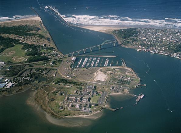 aerial photo of hatfield marine science center