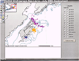 Image of one of NMML's interactive telemetry maps