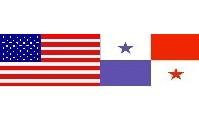 Flags of the US and Panama