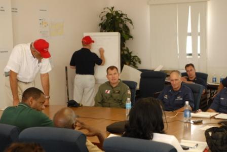 Unified Command at St. Thomas, Virgin Islands, Caribbean Mass Rescue Exercise August 9, 2007