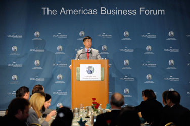 Secretary of Commerce Gary Locke addresses The Americas Business Forum, held in Los Angeles, California, on May 27–28, 2009