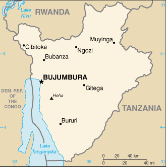 Burundi map