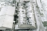 Collapsed building on former U.S. Clark Air Base in the Philippines