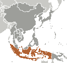 Location of Indonesia