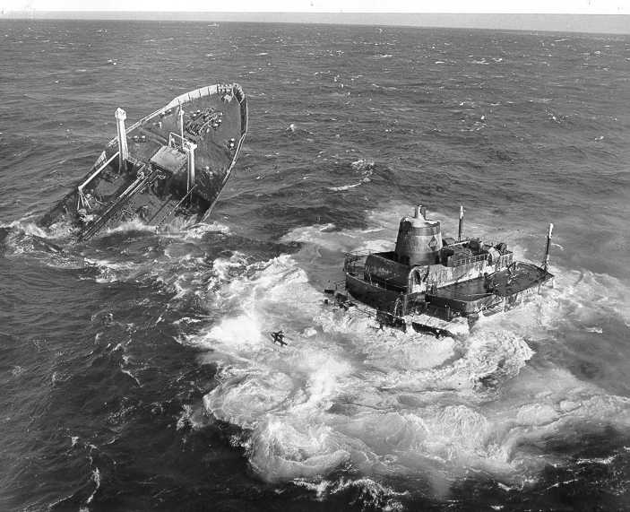 A photo of the Argo Merchant shipwreck