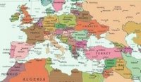 Map of Europe, North Africa and Middle East