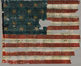 Image of the flag that flew over Fort McHenry