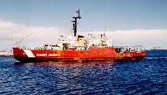 A photo of a Coast Guard icebreaker.