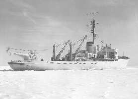 A photo of a Coast Guard icebreaker.