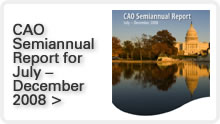CAO Semiannual Report for July-December 2008